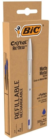 ⁨Długopis Cristal Re'new Metal niebieski + 2 wkłady⁩ w sklepie Wasserman.eu