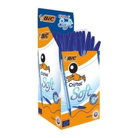 ⁨Długopis Cristal Soft niebieski (50szt) BIC⁩ w sklepie Wasserman.eu