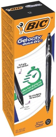 ⁨Długopis żelowy Gelocity czarny (12szt) BIC⁩ w sklepie Wasserman.eu