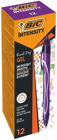 ⁨Długopis żelowy Quick Dry 0,7mm fiolet (12szt) BIC⁩ w sklepie Wasserman.eu