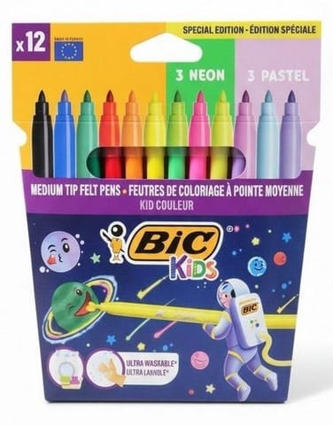 ⁨Flamastry Cosmo Kids 12kol BIC⁩ w sklepie Wasserman.eu