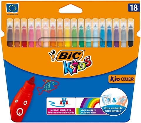 ⁨Flamastry Kids Couleur 18 kolorów BIC⁩ w sklepie Wasserman.eu