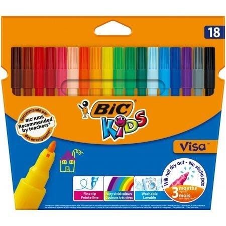 ⁨Flamastry Kids Visa 18 kolorów BIC⁩ w sklepie Wasserman.eu