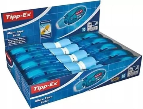 ⁨Korektor Tipp-Ex Micro Tape Twist nieb (10szt)⁩ w sklepie Wasserman.eu