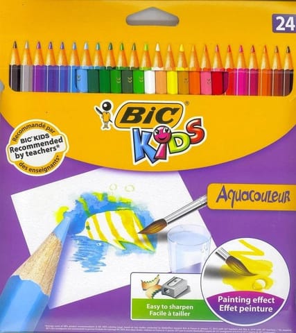 ⁨Kredki Aquacouleur 24 kolory BIC⁩ w sklepie Wasserman.eu
