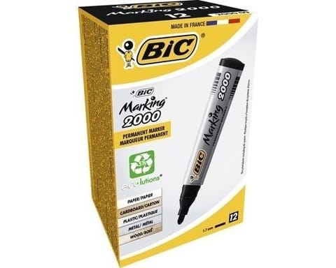 ⁨Marker do tkanin Textile 0,9mm czarny (12szt) BIC⁩ w sklepie Wasserman.eu
