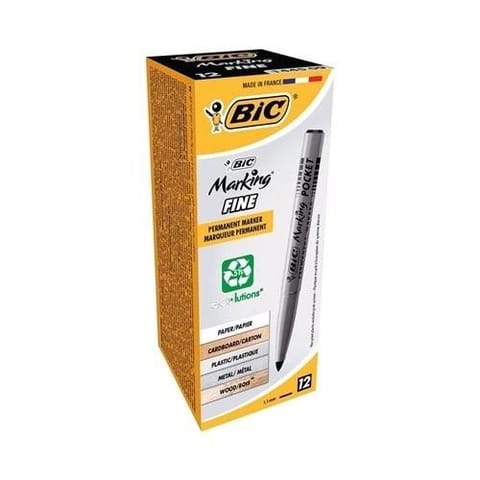 ⁨Marker Fine Pocket ECOlutions czarny (12szt) BIC⁩ w sklepie Wasserman.eu