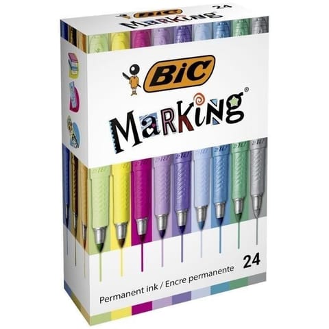 ⁨Marker Marking Color pernamentny 24 kolory BIC⁩ w sklepie Wasserman.eu