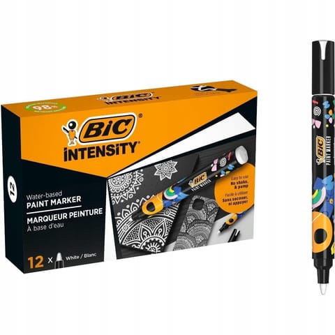 ⁨Markery akrylowe Intensity Classic biały (12szt)⁩ w sklepie Wasserman.eu