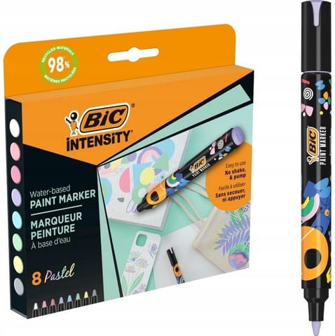 ⁨Markery akrylowe Intensity Pastel Paint mix 8szt⁩ w sklepie Wasserman.eu