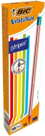 ⁨Ołówek Evolution z gumką Stripes 646 HB (12szt)⁩ w sklepie Wasserman.eu