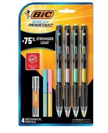 ⁨Ołówek mechaniczny + wkłady + gumka 4szt BIC⁩ w sklepie Wasserman.eu