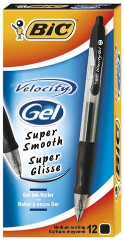 ⁨Pióro żelowe Velocity Gel czarny (12szt) BIC⁩ w sklepie Wasserman.eu