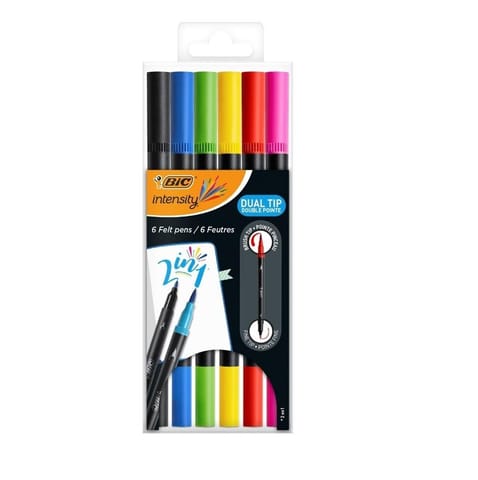 ⁨Pisak dwustronny Intensity Dual Tip 6 kol BIC⁩ w sklepie Wasserman.eu
