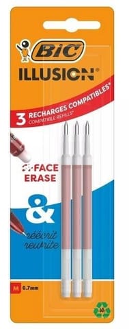 ⁨Wkład żelowy Illusion 0,7mm czerwony 3szt BIC⁩ w sklepie Wasserman.eu