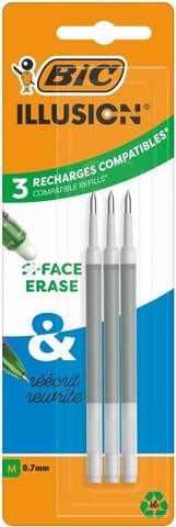 ⁨Wkład żelowy Illusion 0,7mm zielony 3szt BIC⁩ w sklepie Wasserman.eu