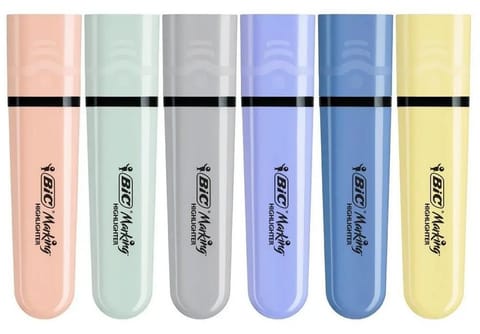 ⁨Zakreślacz Flat Pastel mix 6szt BIC⁩ w sklepie Wasserman.eu