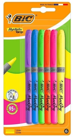 ⁨Zakreślacz Grip mix 6szt BIC⁩ w sklepie Wasserman.eu
