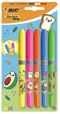 ⁨Zakreślacz Grip Neon Kawaii mix 5szt BIC⁩ w sklepie Wasserman.eu