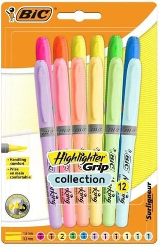 ⁨Zakreślacz Grip Pastel mix 12szt BIC⁩ w sklepie Wasserman.eu