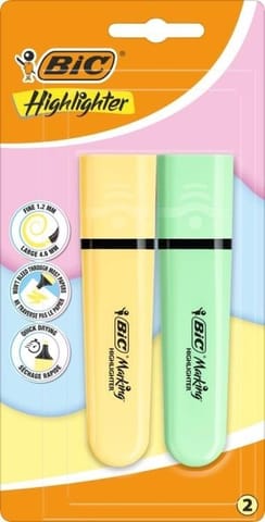 ⁨Zakreślacz Highlighter żółty i zielony 2szt⁩ w sklepie Wasserman.eu
