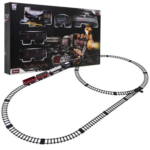 ⁨Kolejka z funkcją Dymu dla dzieci 5+ Długi tor + Lokomotywa retro + 4 wagony⁩ w sklepie Wasserman.eu
