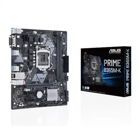 ⁨Asus PRIME B365M-K Processor family Intel, Processor socket LGA1151, DDR4 DIMM, Memory slots 2, Intel B Chipset, Micro ATX⁩ at Wasserman.eu
