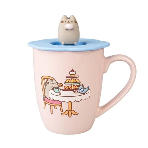 ⁨Pusheen - Kubek ceramiczny z silikonową pokrywką i figurką 3D 350 ml⁩ w sklepie Wasserman.eu