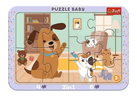 ⁨Puzzle 2w1 Ramkowe Baby Jak pies z kotem⁩ w sklepie Wasserman.eu