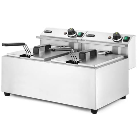 ⁨Catering fryer Mastercook 7kW 230V 2 x 8L - Hendi 207307⁩ at Wasserman.eu