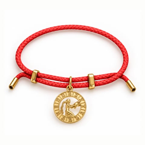 ⁨Regulowana bransoletka ze znakiem zodiaku Panna (B26/TAL/46/4AU)⁩ w sklepie Wasserman.eu