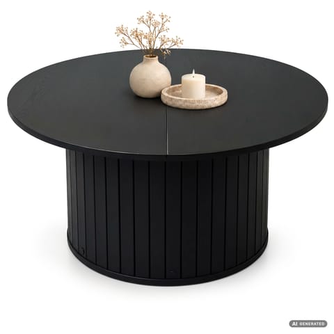 ⁨Stolik kawowy okrągły NUBO 80 cm Czarny⁩ w sklepie Wasserman.eu