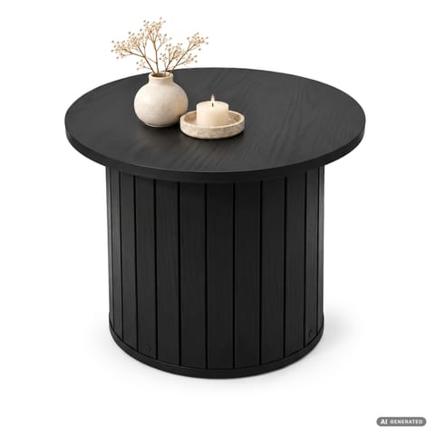 ⁨Stolik kawowy okrągły NUBO 48 cm Czarny⁩ w sklepie Wasserman.eu