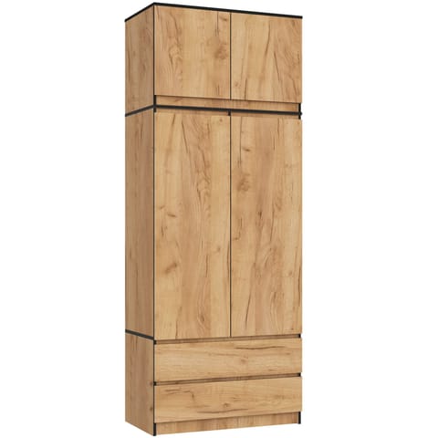 ⁨SZAFA Z NADSTAWKĄ S90 2D 2SZ CLP PK DĄB CRAFT⁩ w sklepie Wasserman.eu