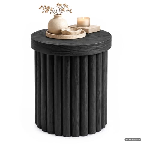 ⁨Stolik kawowy okrągły TINO 40 cm Czarny⁩ w sklepie Wasserman.eu