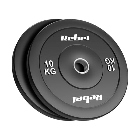 ⁨Obciążenie olimpijskie gumowane BUMPER zestaw 2x10kg, otwór 51 mm, REBEL ACTIVE⁩ w sklepie Wasserman.eu