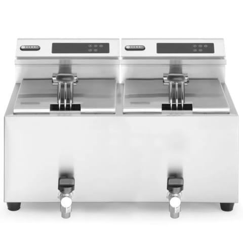 ⁨Fryer fryer with digital panel Mastercook with tap 2x8L 2x3500W⁩ at Wasserman.eu