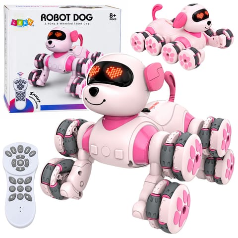 ⁨Pies Robot Zdalnie Sterowany RC 8 Kół Drift 360° Akrobacje Różowy⁩ w sklepie Wasserman.eu