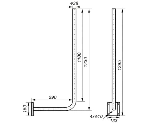 ⁨UCHWYT MUROWY WR-30/110⁩ w sklepie Wasserman.eu