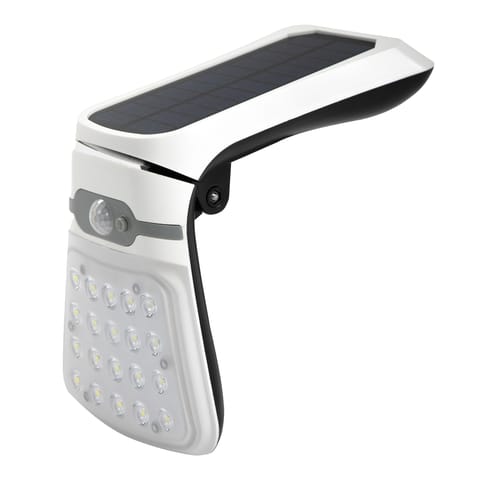 ⁨Lampa ścienna składana solarna czujnik ruchu i zmierzchu, 3,5w; 330lm; 6000k + 20xled smd – ip44⁩ w sklepie Wasserman.eu