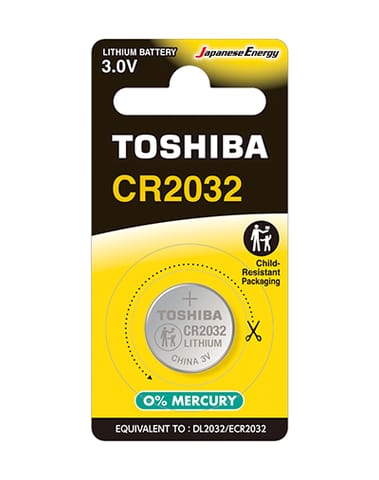 ⁨CR2032 3V battery 1pcs Toshiba Lithium⁩ at Wasserman.eu