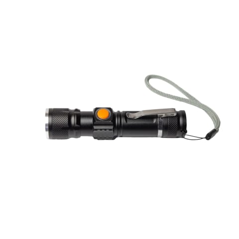 ⁨Latarka ręczna, trzy tryby świecenia; max 200 lm; ładowanie usb; ip22⁩ w sklepie Wasserman.eu