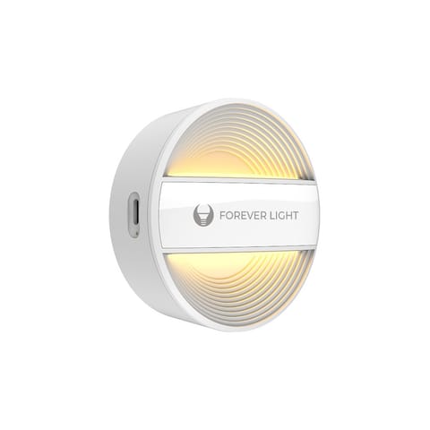 ⁨Lampka nocna okrągła led pure flc-20 alma pir biała 500mah forever light⁩ w sklepie Wasserman.eu