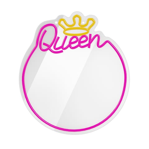 ⁨Neon mirror led queen ciepły biały róż fmne04⁩ w sklepie Wasserman.eu
