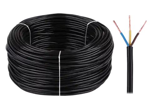 ⁨Electrical cable OMY 3x1,5 300/300V black⁩ at Wasserman.eu