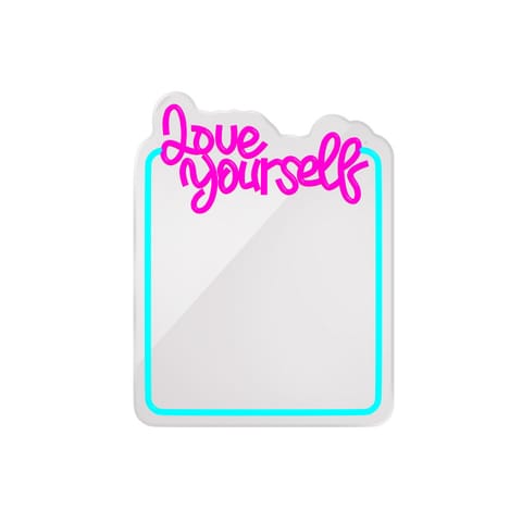 ⁨Neon mirror led love yourself błękit róż fmne01 forever light⁩ w sklepie Wasserman.eu