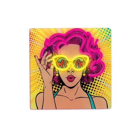 ⁨Neon art led power woman żółto fioletowy fla02 forever light⁩ w sklepie Wasserman.eu