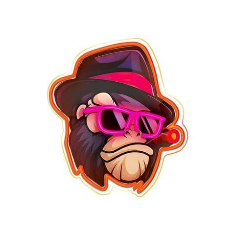 ⁨Neon art led gangsta małpa multikolor fla03 forever light⁩ w sklepie Wasserman.eu