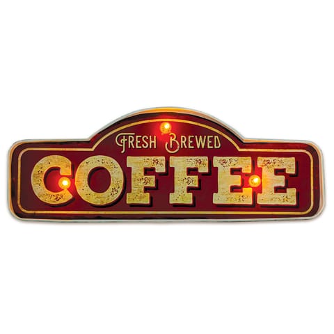 ⁨Znak metalowy retro led fresh brewed coffee forever light⁩ w sklepie Wasserman.eu