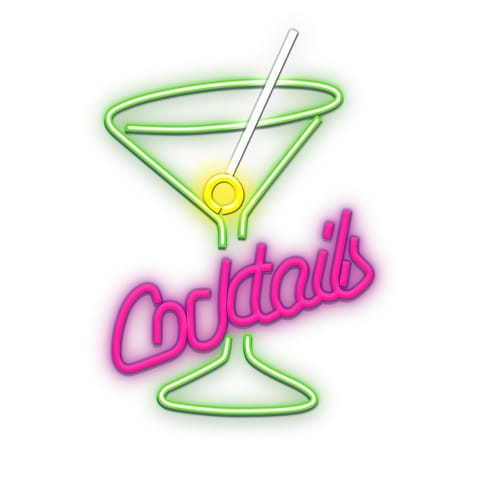 ⁨Neon plexi led cocktails róż zielony fpne02x forever light⁩ w sklepie Wasserman.eu